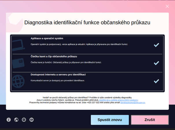 Diagnostika identifikační funkce občanského průkazu – dokončení