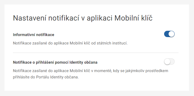 Obrazovka připojených mobilních klíčů