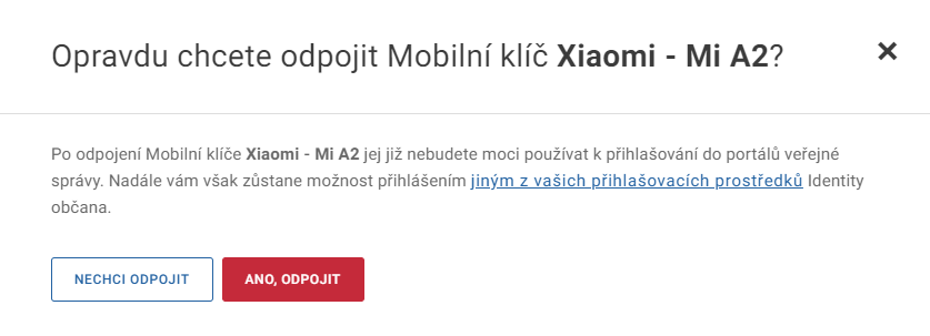 Obrazovka připojených mobilních klíčů